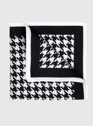 Pochette De Costume Pied-de-poule - Noir