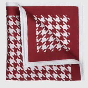 Pochette De Costume Pied-de-poule - Bordeaux