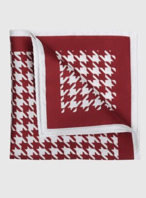 Pochette De Costume Pied-de-poule - Bordeaux
