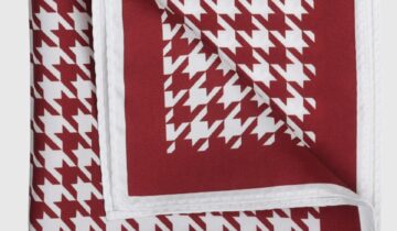 Pochette De Costume Pied-de-poule – Bordeaux