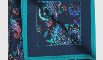 Pochette De Costume Fantaisie – Turquoise