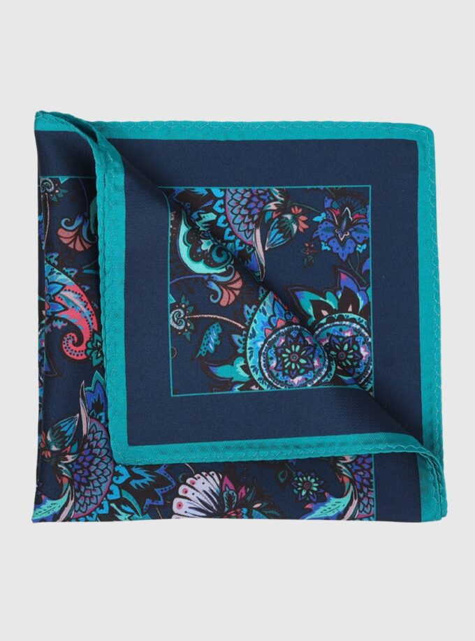 Pochette De Costume Fantaisie - Turquoise