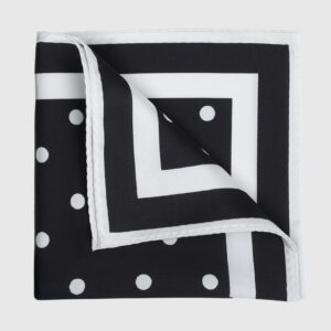 Pochette De Costume À Pois - Noir