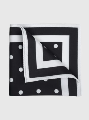 Pochette De Costume À Pois - Noir