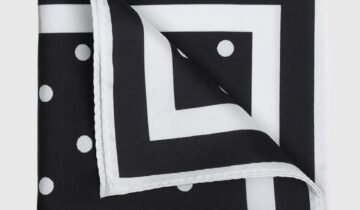 Pochette De Costume À Pois – Noir