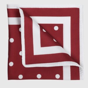 Pochette De Costume À Pois - Bordeaux