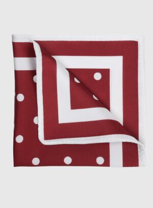 Pochette De Costume À Pois - Bordeaux