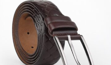 Ceinture Tressée En Cuir – Marron