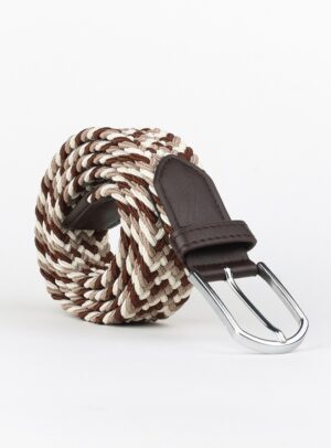 Ceinture Tressée - Beige / Marron