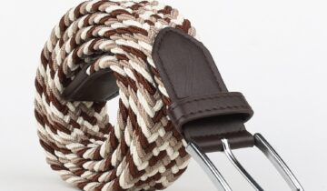Ceinture Tressée – Beige / Marron