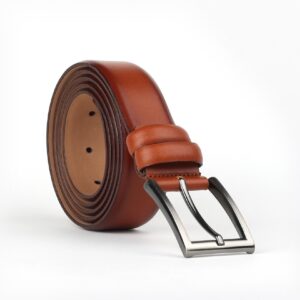 Ceinture Classique En Cuir - Tabac