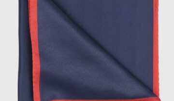 Pochette De Costume Uni – Bleu marine