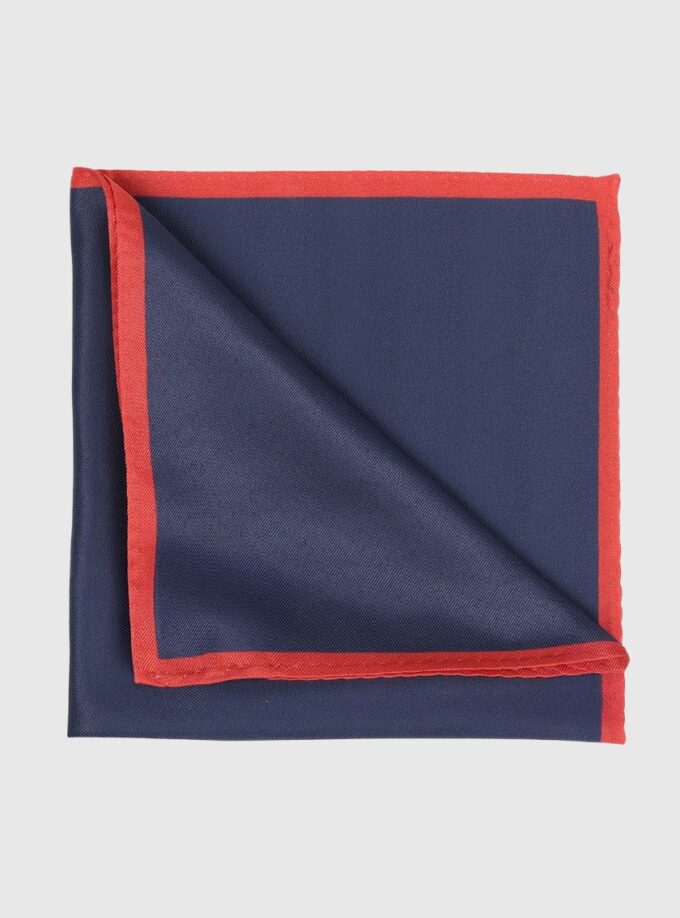 Pochette De Costume Uni - Bleu marine