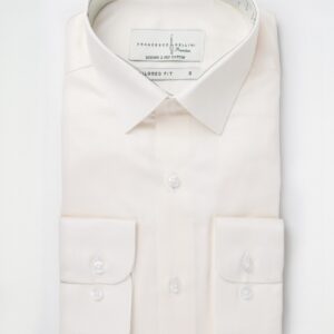Chemise Ajustée En Satin – Crème