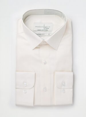 Chemise Ajustée En Satin – Crème