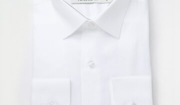 Chemise Ajustée En Satin – Blanc