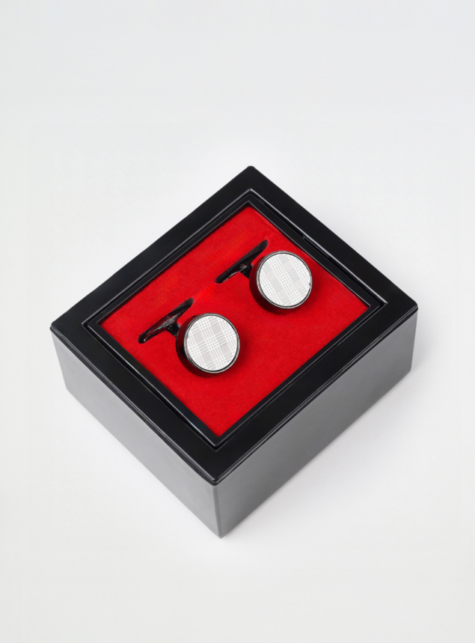 Boutons De Manchette - Blanc Cassé