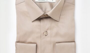 Chemise Ajustée En Satin – Taupe