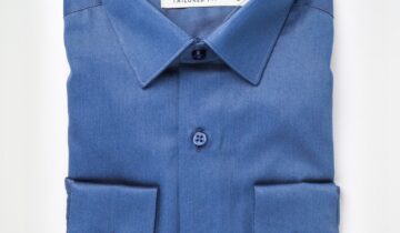 Chemise Ajustée En Satin – Indigo