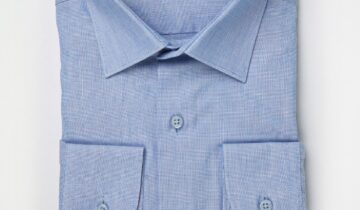 Chemise Ajustée en Coton – Bleu Ciel