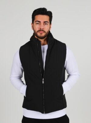 Gilet Matelassée Sport À Fermeture Éclair - Noir