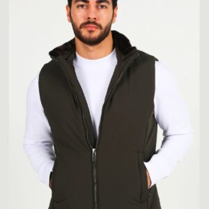 Gilet Matelassée Sport À Fermeture Éclair - Khaki