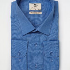 Chemise Ajustée en Coton - Bleu