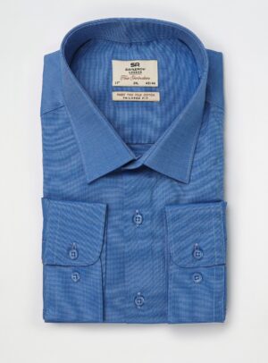 Chemise Ajustée en Coton - Bleu