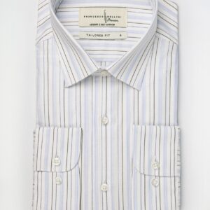 Chemise Ajustée à Rayures Légères - Noir / Bleu
