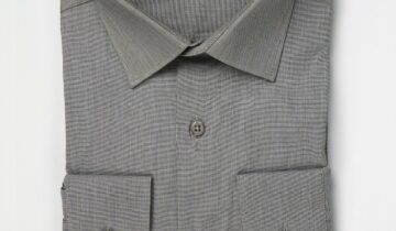 Chemise Ajustée en Coton – Gris Foncé