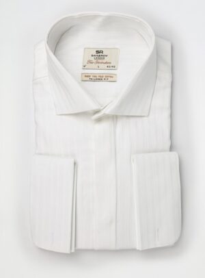 Chemise Ajustée Col Classique À Boutons Manchette – Blanc