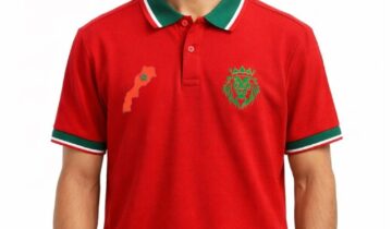 Polo Manches courtes à Col Vert Boutonné – Rouge
