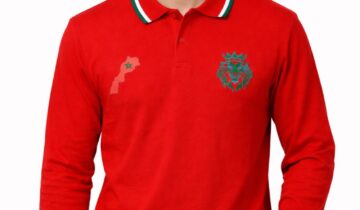 Polo Manches longues à Col Rouge Boutonné – Rouge
