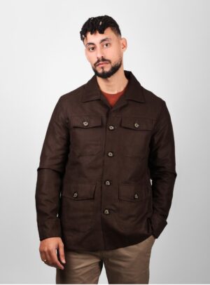 Jacket Safari à Quatres Poches - Marron