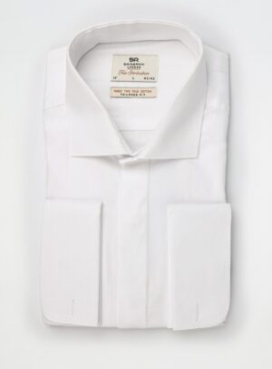 Chemise Ajustée Col Classique À Boutons Manchette – Blanc