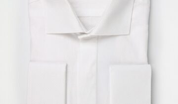 Chemise Ajustée Col Classique À Boutons Manchette – Blanc