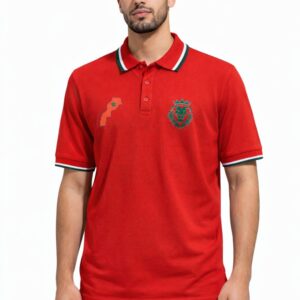 Polo Manches courtes à Col Rouge Boutonné - Rouge