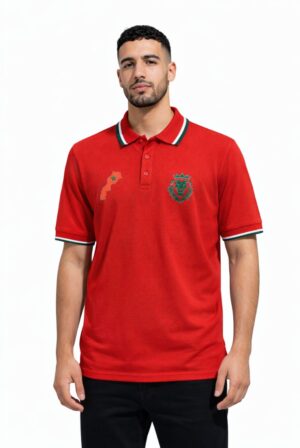 Polo Manches courtes à Col Rouge Boutonné - Rouge