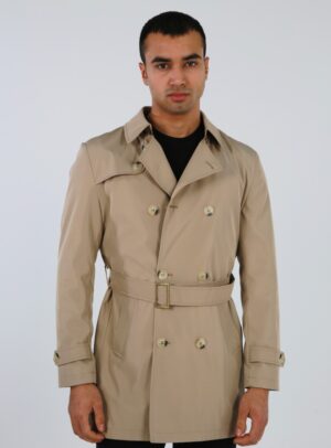 Trench-Coat Croisé Décontracté - Camel