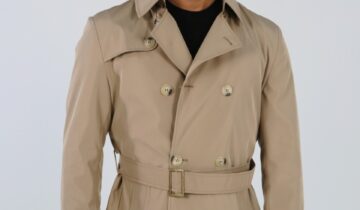 Trench-Coat Croisé Décontracté – Camel