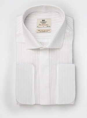Chemise Ajustée Col Classique À Boutons Manchette – Blanc