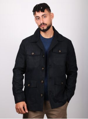 Jacket Safari à Quatres Poches - Bleu Marine