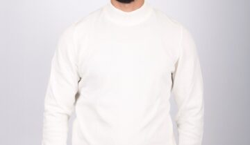 Pull Urbain à Col Cheminée – Blanc