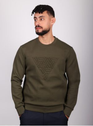 Sweatshirt Col Rond Imprimé - Vert