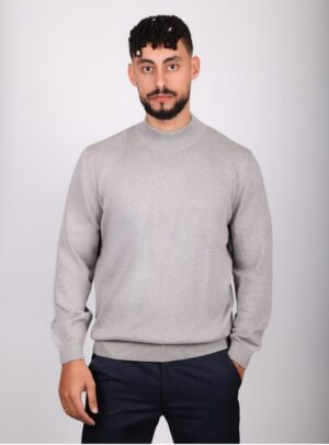 Pull Urbain à Col Cheminée - Gris