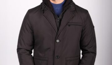 Jacket Matelassée Urbaine à Capuche – Noir