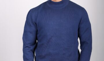 Pull Urbain à Col Cheminée – Bleu Royal