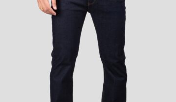 Pantalon Jean Ajusté 5 poches – Bleu Denim