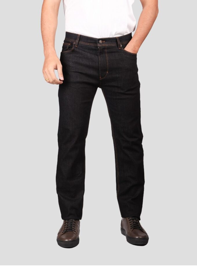 Pantalon Jean Ajusté 5 poches – Noir