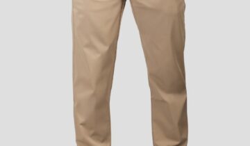 Pantalon Ajusté Toile En Coton – Beige